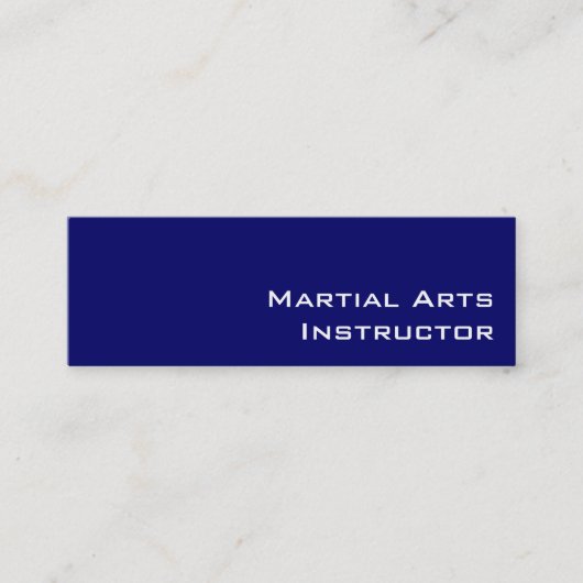 Mini Carte de visite de l'instructeur des arts martiaux (Devant)