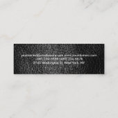 Mini Carte de visite de l'instructeur en cuir de taille (Dos)