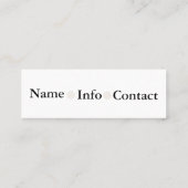 Mini carte de visite de lunettes (Dos)