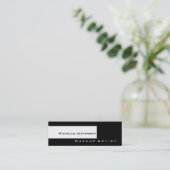Mini Carte de visite de maquillage blanc noir maigre (Debout devant)
