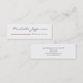 Mini Carte de visite de maquillage de script maigre (Devant / Derrière)