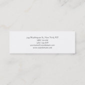 Mini Carte de visite de maquillage de script maigre (Dos)