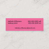 Mini Carte de visite de maquilleur (Dos)