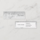 Mini carte de visite de marbre argenté à la mode (Devant / Derrière)