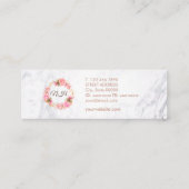 Mini Carte de visite de marbre de Flourish d'aquarelle (Dos)