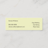 Mini Carte de visite de marcheur de chien (Dos)