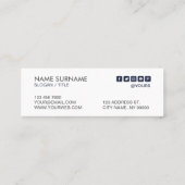 Mini Carte de visite de MidnightBlue de cercle moderne (Dos)