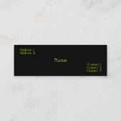 Mini Carte de visite de mode masculin (Dos)