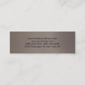 Mini Carte de visite de monogramme élégant et tendance (Dos)