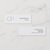 Mini Carte de visite de monogramme fin Pearl (Devant / Derrière)