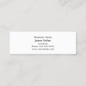 Mini Carte de visite de monogramme gris bleu profession (Dos)