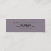 Mini Carte de visite de monogramme gris métallisé de fu (Dos)