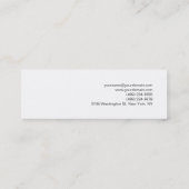Mini Carte de visite de Monogramme noir fin tendance (Dos)