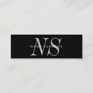 Mini carte de visite de monogramme unique