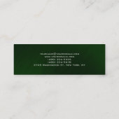 Mini Carte de visite de monogramme vert pâle (Dos)