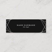 Mini carte de visite de motif de noir géométrique (Devant)