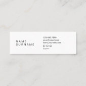 Mini carte de visite de motif de noir géométrique (Dos)