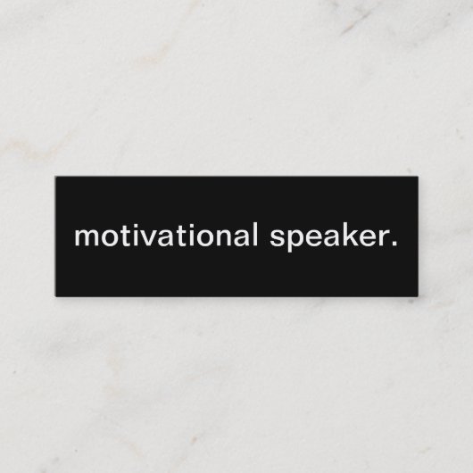 Mini Carte de visite de motivation de haut-parleur (Devant)