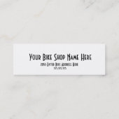 Mini Carte de visite de moustache de guidon de magasin (Dos)