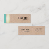 Mini Carte de visite de Papier d'emballage de rayure à (Devant / Derrière)