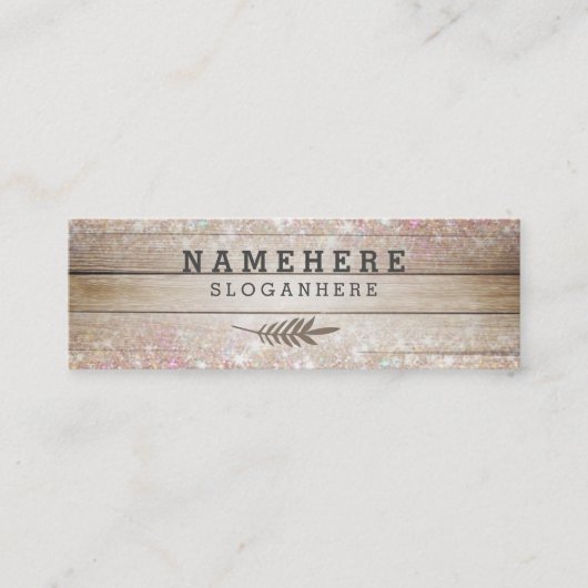 Mini carte de visite de parties scintillantes en (Devant)