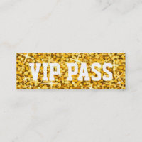 Carte de visite de "PASSAGE de VIP" de "or" de
