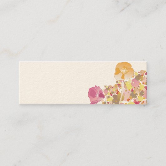Mini Carte de visite de pavots (Devant)