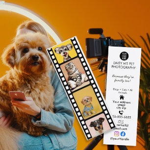 Mini Carte de visite de photographe animalier en bande 