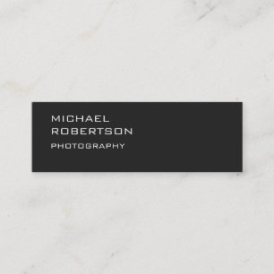 Mini Carte de visite de photographe Grey tendance Slim