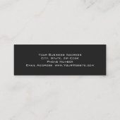 Mini Carte de visite de photographe Slim Red Grey (Dos)