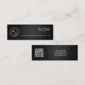 Mini Carte de visite de photographie élégant avec code  (Devant / Derrière)