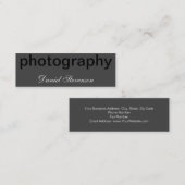 Mini Carte de visite de photographie gris noir dehors m (Devant / Derrière)