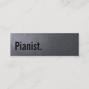 Mini Carte de visite de pianiste de noir de charbon