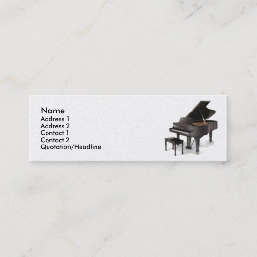 Mini Carte de visite de piano (Devant)