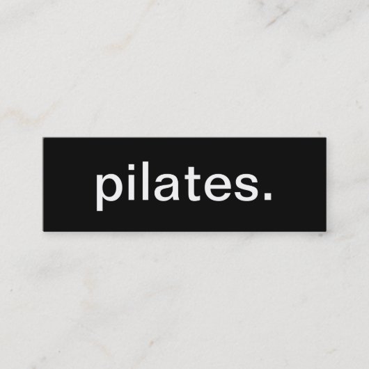 Mini Carte de visite de Pilates (Devant)