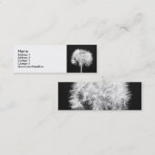 Mini Carte de visite de pissenlit (Devant / Derrière)