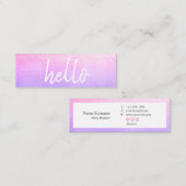 Mini carte de visite de planificateur élégant de (Devant / Derrière)