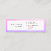 Mini carte de visite de planificateur élégant de (Dos)