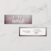 Mini carte de visite de planificateur élégant de (Devant / Derrière)