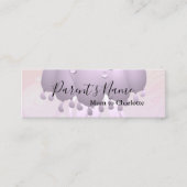 Mini Carte de visite de pluie violette (Devant)