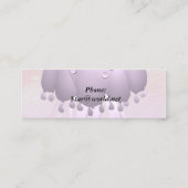 Mini Carte de visite de pluie violette (Dos)
