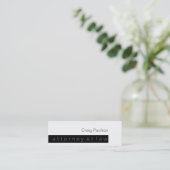 Mini Carte de visite de procureur de tendance noir minc (Debout devant)