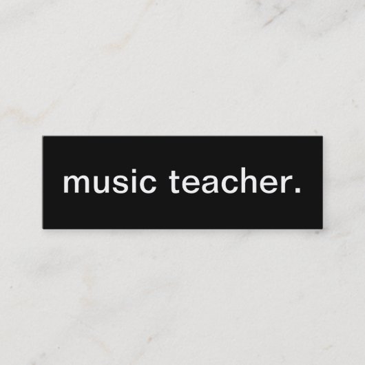 Mini Carte de visite de professeur de musique (Devant)