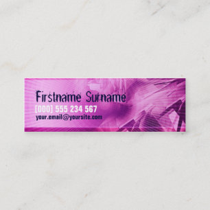 Mini Carte de visite de profil électro-scifi rose