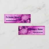 Mini Carte de visite de profil électro-scifi rose (Devant / Derrière)