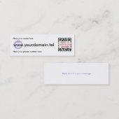 Mini Carte de visite de QRCode pour. Domaines de (Devant / Derrière)