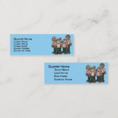 Mini Carte de visite de quartet de raseur-coiffeur (Devant / Derrière)