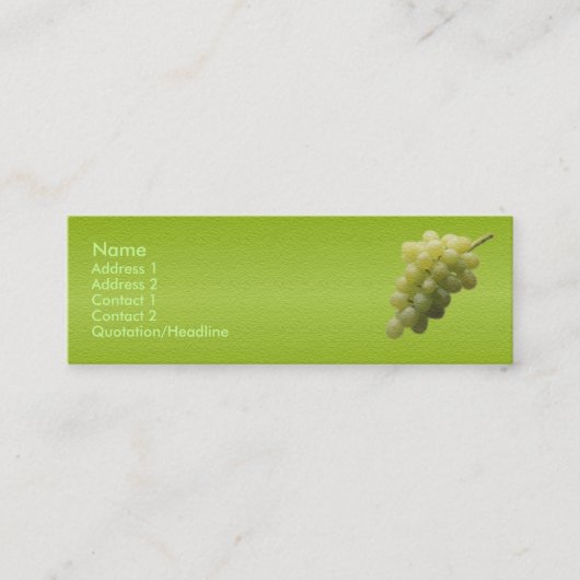 Mini Carte de visite de raisins (Devant)