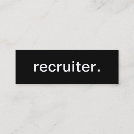 Mini Carte de visite de recruteur (Devant)