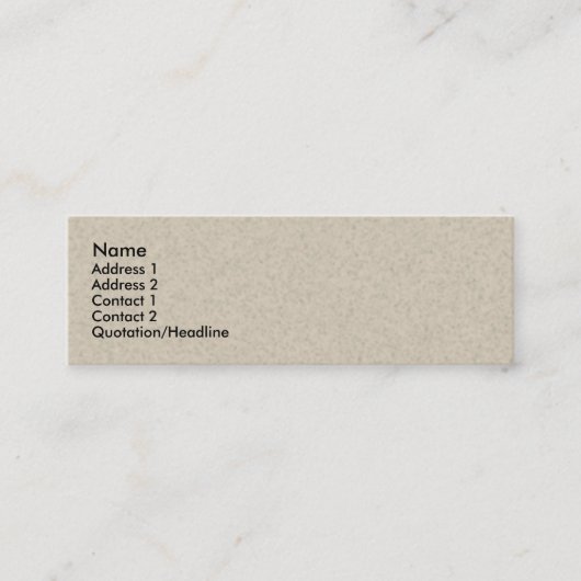 Mini Carte de visite de recyclage (Devant)